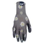 Women's Daisy Print Nitrile Garden Gloves - Gray