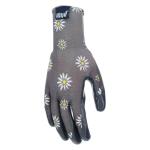 Women's Daisy Print Nitrile Garden Gloves - Gray