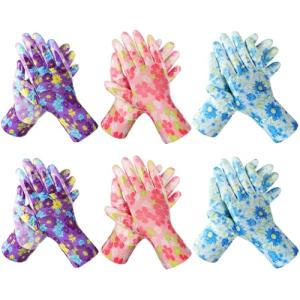 Nimalpal 6 Pairs Women's Gardening Gloves with Grip