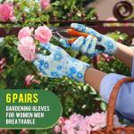 Nimalpal Women's Gardening Gloves - 6 Pairs