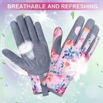 Women's Thorn-Proof Leather Gardening Gloves - Pink