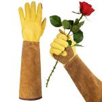 Durable Cowhide Gardening Gloves for Men and Women