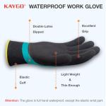 KAYGO Waterproof Rubber Coated Work Gloves, XL