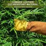 Durable Cowhide Gardening Gloves for Men and Women