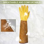 Durable Cowhide Gardening Gloves for Men and Women