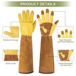 Durable Cowhide Gardening Gloves for Men and Women