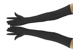 Black Long Spandex Garden Gloves for Adults