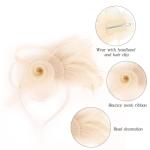 Ivory Fascinator Hat and Lace Glove Set