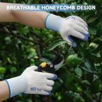 Women's Breathable Gardening Gloves - 2 Pairs Blue