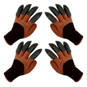 Garden Gloves with Claws - 2 Pairs for Digging