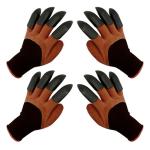 Garden Gloves with Claws - 2 Pairs for Digging