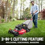 144cc Gas Lawn Mower with 6 Cutting Heights