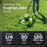 Greenworks 40V 19" Cordless Push Lawn Mower