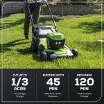 GreenWorks 20-Inch Lawn Mower - Green
