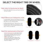 WEIZE 11x4.00-5 Flat Free Tire Set for Mowers