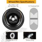 WEIZE 11x4.00-5 Flat Free Tire Set for Mowers