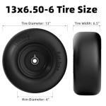 Flat Free Lawn Mower Tires 13x6.50-6, 2-Pack