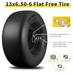 Flat Free Lawn Mower Tires 13x6.50-6, 2-Pack
