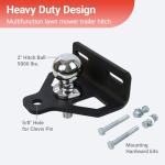 Heavy Duty Zero Turn Mower Trailer Hitch