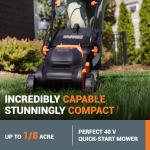 Worx 40V 14" Cordless Lawn Mower with Batteries