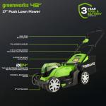 Greenworks 48V 17" Cordless Push Lawn Mower
