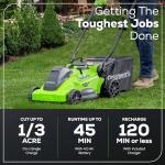 Greenworks 40V 16" Cordless Lawn Mower with Battery