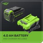 Greenworks 40V 16" Cordless Lawn Mower with Battery
