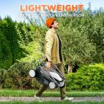 Litheli 16-Inch Electric Lawn Mower with Batteries