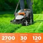 Litheli 16-Inch Electric Lawn Mower with Batteries