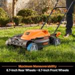 LawnMaster 19-inch Cordless Brushless Mower with Batteries