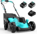 YARDCARE 36V Cordless Lawn Mower with Batteries