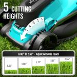 YARDCARE 36V Cordless Lawn Mower with Batteries