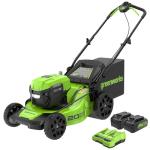 GreenWorks 20" Electric Lawn Mower, Green