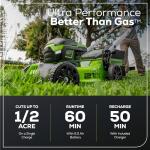 Greenworks 60V 21" Cordless Lawn Mower with Battery