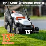 Litheli Cordless Electric Lawn Mower 13.2