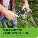 GreenWorks 20" Electric Lawn Mower, Green