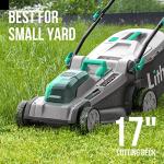 Litheli 17-Inch Cordless Lawn Mower with Batteries