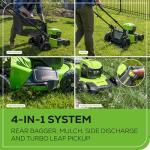 GreenWorks 20" Electric Lawn Mower, Green