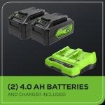 GreenWorks 20" Electric Lawn Mower, Green