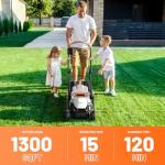 Litheli Cordless Electric Lawn Mower with Battery
