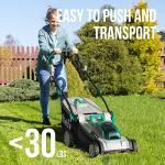 Litheli 17-Inch Cordless Lawn Mower with Batteries