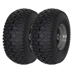 15x6 Lawn Mower Tire and Wheel Assembly - 2 Pack