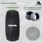 15x6.00-6 Lawn Mower Front Tire Assembly - 2 Pack