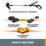 Worx 20V Max 12" 3-in-1 Grass Trimmer/Edger
