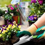Heavy Duty Mini Garden Shovel with Rubber Handle