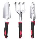 3-Piece Aluminum Gardening Tool Set with Rakes