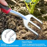 3-Piece Aluminum Gardening Tool Set with Rakes