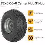 WEIZE 15x6.00-6 Replacement Lawn Mower Tires