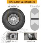 WEIZE 15x6.00-6 Replacement Lawn Mower Tires