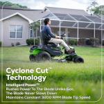 Greenworks 80V 42" Tractor with Four Batteries